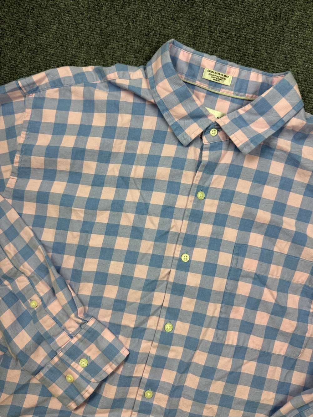 Peter Millar Seaside Men XXL Plaid Shirt Cotton Silk Button Up Long Sleeve